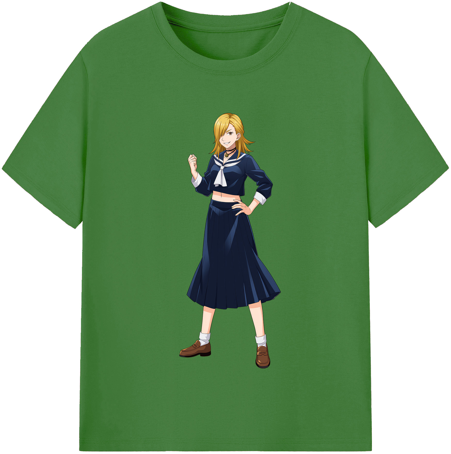 （画像用） 呪術廻戦 Jujutsu Kaisen レディースカジュアルプリントTシャツ（綿100％）